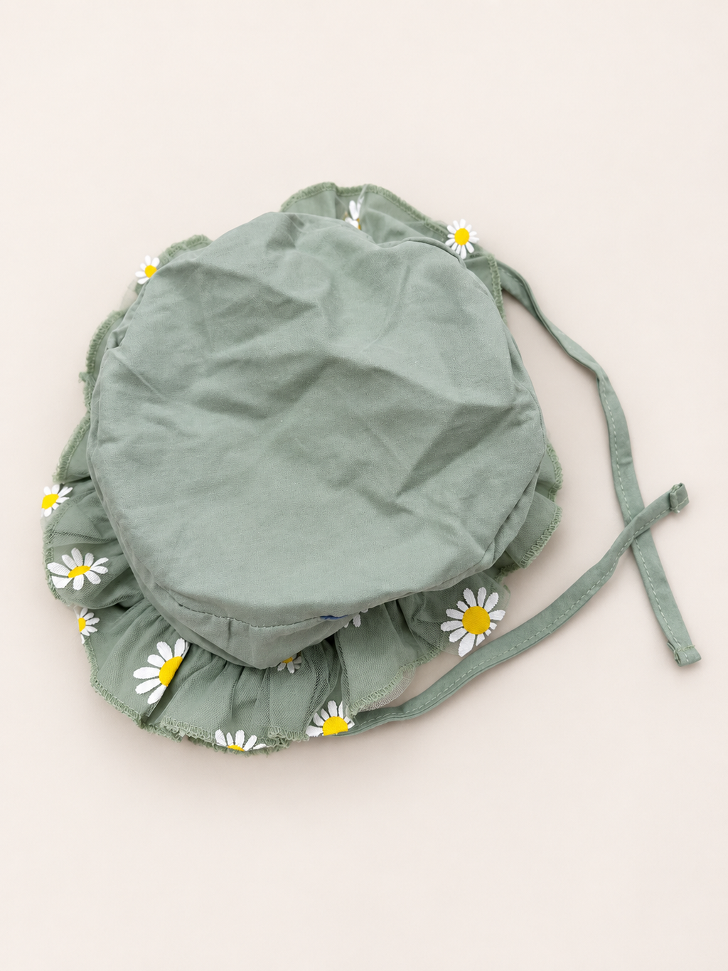 Conjunto Margaritas Verde Salvia para Muñeca 40–48 cm 🌼 | Pelele y Gorrito