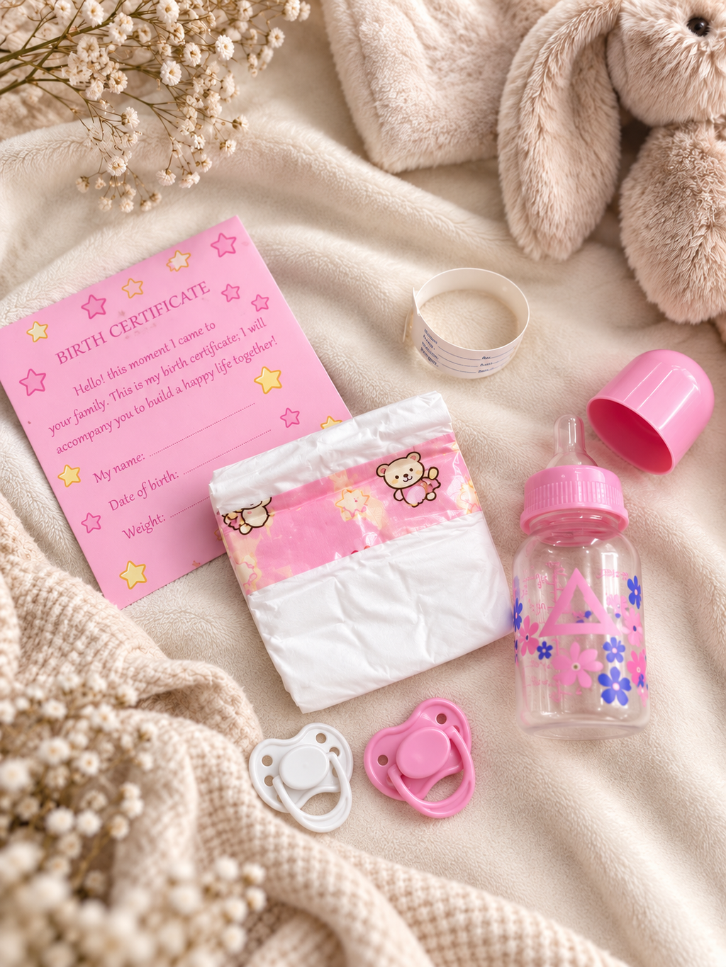 María 💛 Muñeca Realista 45cm 1,680kg | Bebé Estilo Reborn Vinilo con Ojos Azules