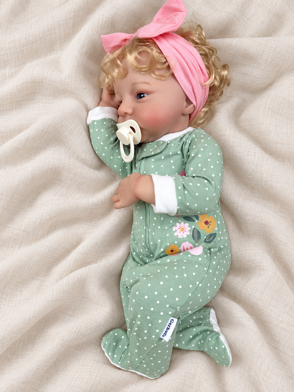 Vivian 🤍 Muñeca Realista 45cm 1.7kg | Bebé Estilo Reborn Vinilo con ojos abiertos