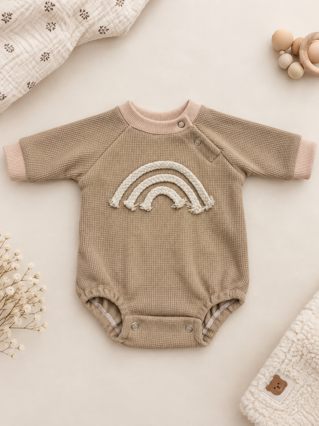 Body Beige Arcoíris para Muñeca 40–44 cm 🌈