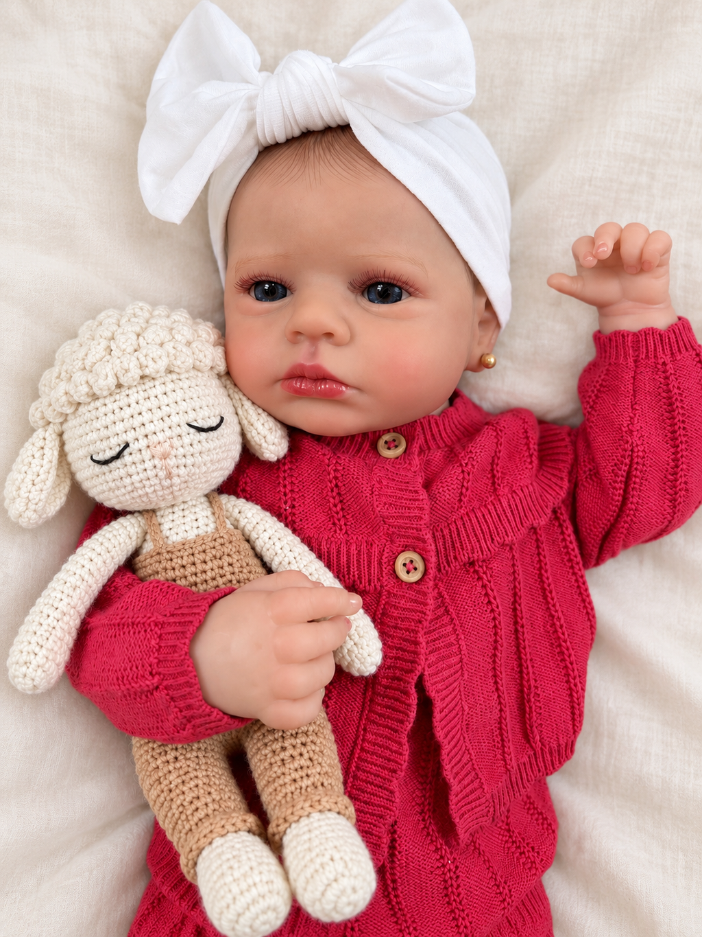 Laia ❤️ Muñeca Realista 48cm 3kg | Bebé Estilo Reborn Vinilo con Ojos Azules