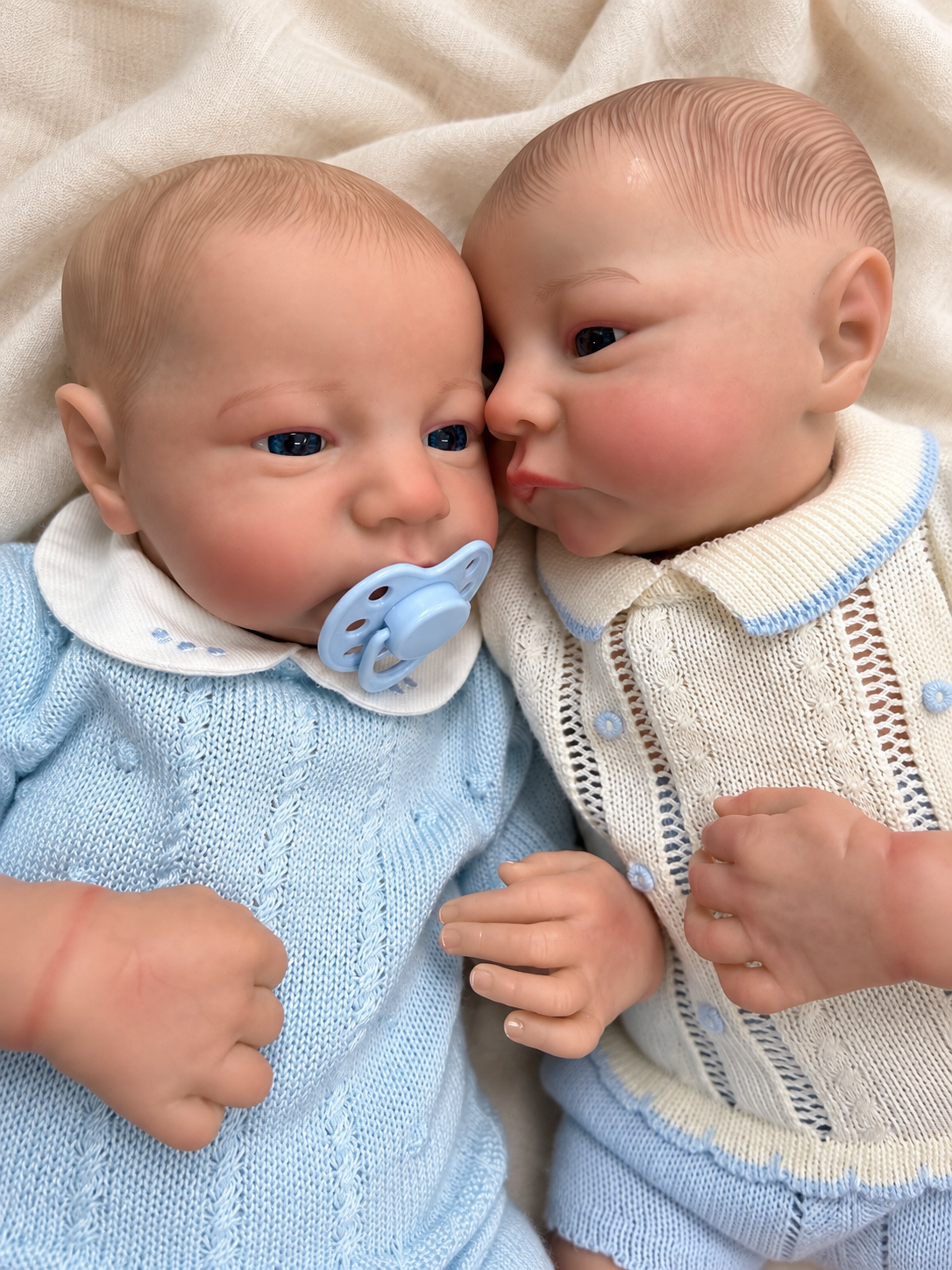 ERIK & MARC 👶🏻👶🏻 Mellizos Realistas 44cm | Bebés Estilo Reborn de Vinilo