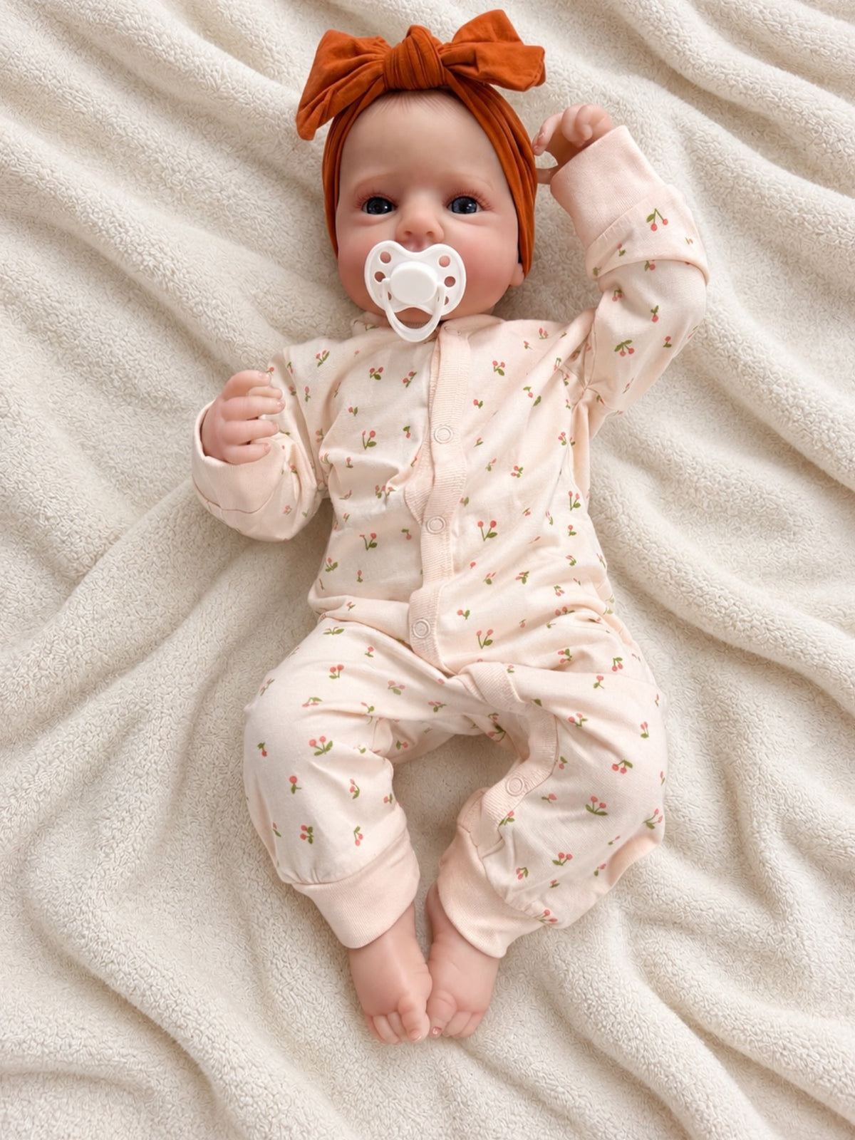 Laia ❤️ Muñeca Realista 48cm 900gr | Bebé Estilo Reborn Vinilo con Ojos Azules
