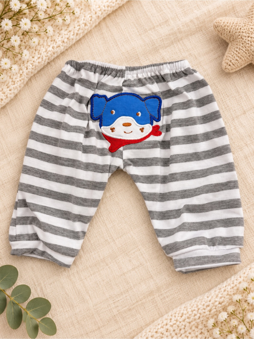 Conjunto Perrito Azul para Muñeca 50–56 cm 🐶 | Body, Pantalón y Gorro