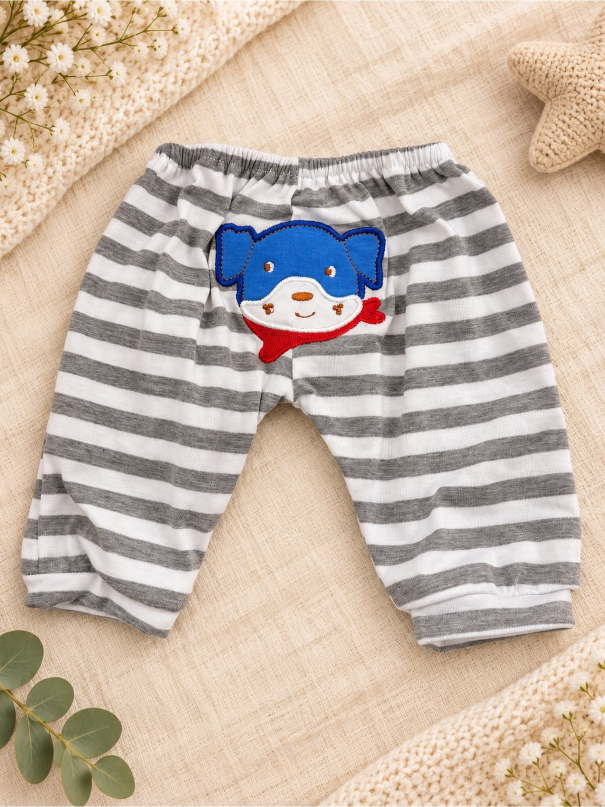 Conjunto Perrito Azul para Muñeca 50–56 cm 🐶 | Body, Pantalón y Gorro