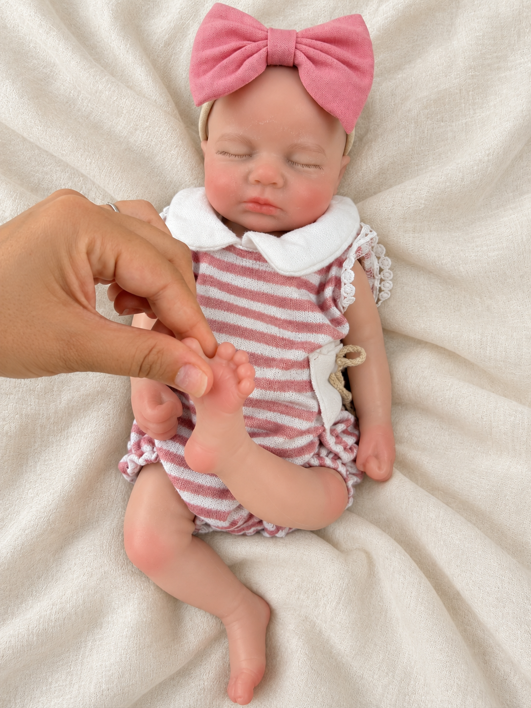 Nina 🌸 Bebé Realista 33cm | Silicona 100% | Mini Baby con Experiencia Bebé Globito (Opcional) (Copia)