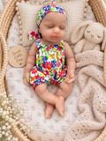 Jana 🌸 Bebé Realista 8” | Silicona 100% | Mini Baby con Experiencia Bebé Globito (Opcional)