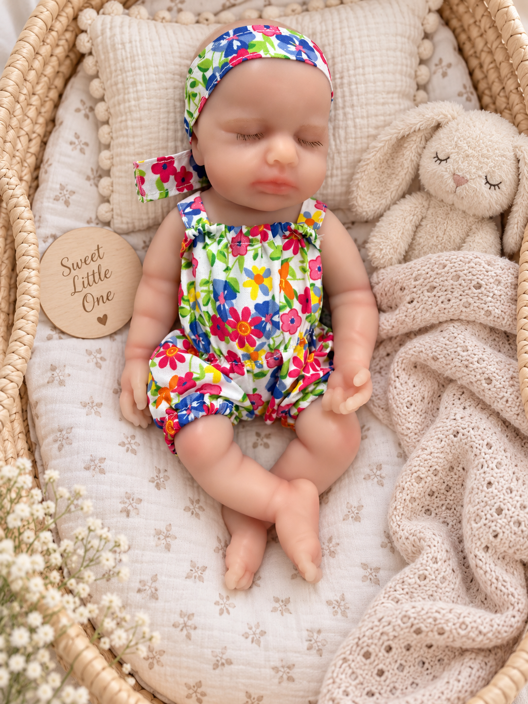 Jana 🌸 Bebé Realista 8” | Silicona 100% | Mini Baby con Experiencia Bebé Globito (Opcional)