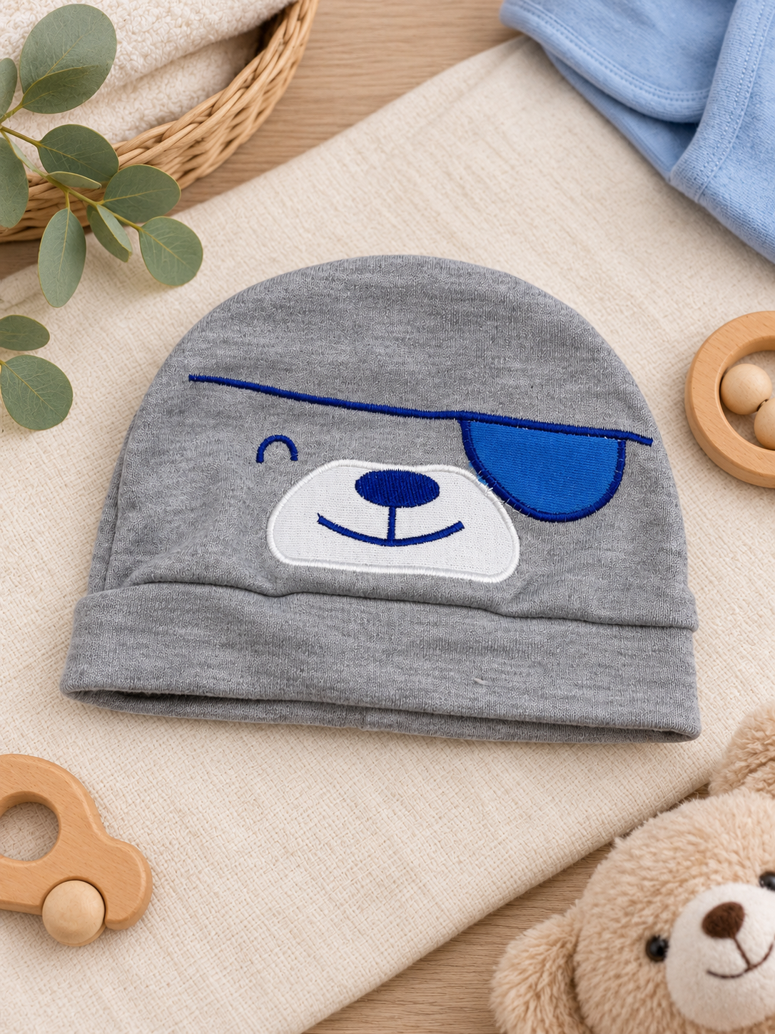 Conjunto Perrito Azul para Muñeca 50–56 cm 🐶 | Body, Pantalón y Gorro